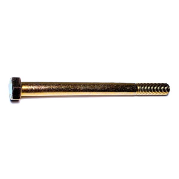 Midwest Fastener Grade 8, 3/4"-10 Hex Head Cap Screw, Zinc Yellow Steel, 9 in L, 10 PK 07600